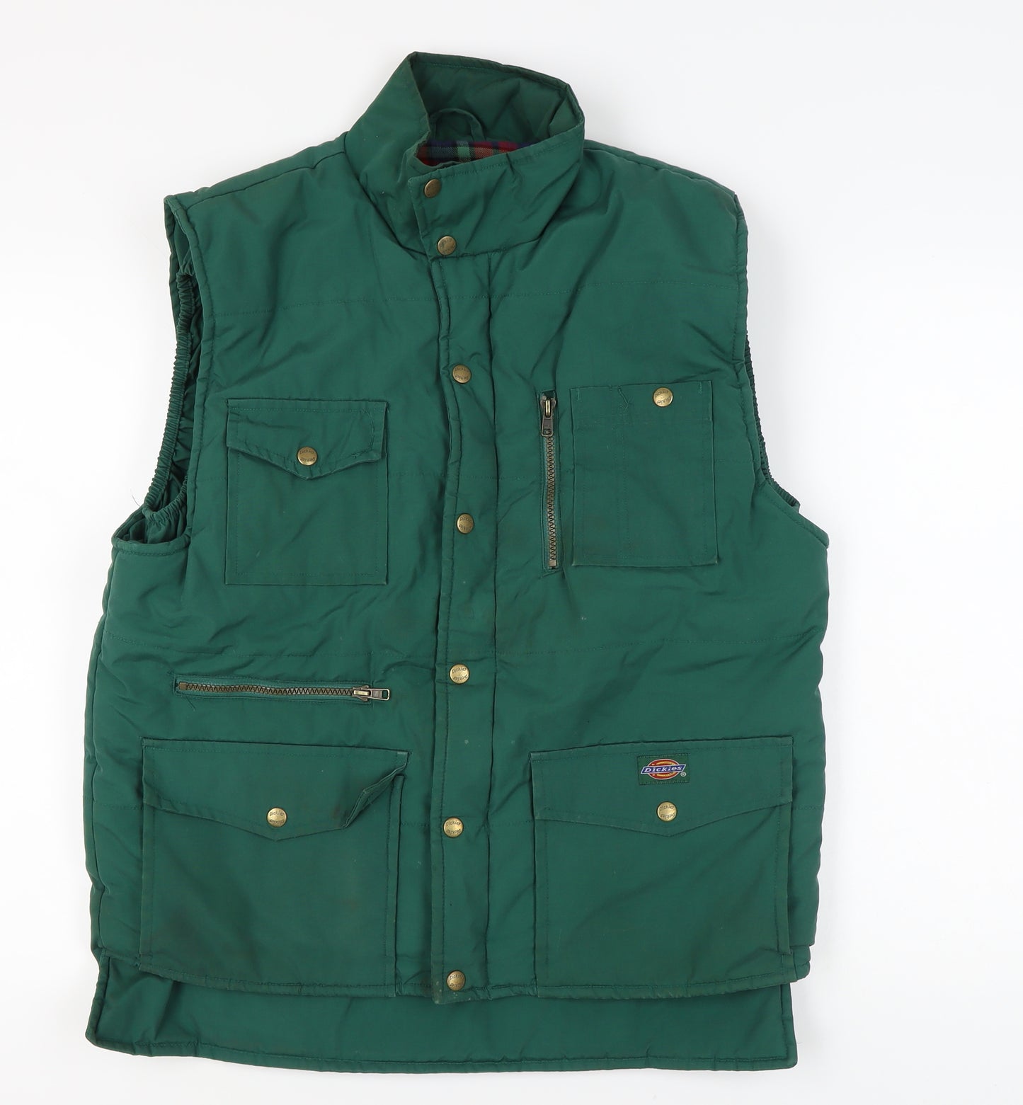 Dickies Men's Green Waistcoat M Polyester Cotton Casual