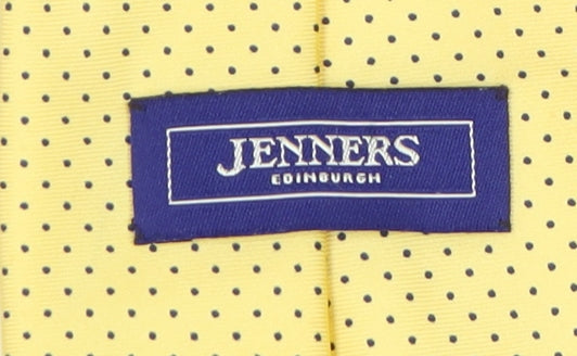 Jenners Men's Yellow Silk Polka Dot Tie