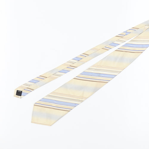 Ted Baker Men's Beige Striped Silk Tie