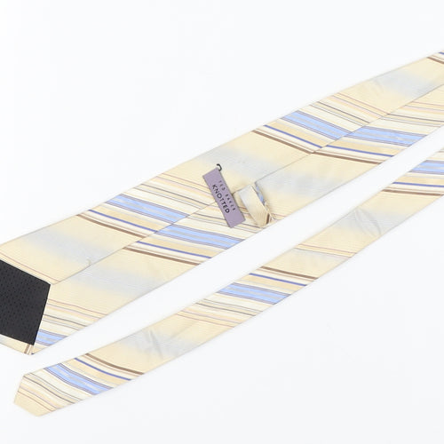 Ted Baker Men's Beige Striped Silk Tie