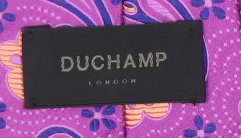 Duchamp Men's Purple Paisley Silk Handmade Tie