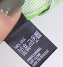 Marks and Spencer Men's Green Striped Silk Tie