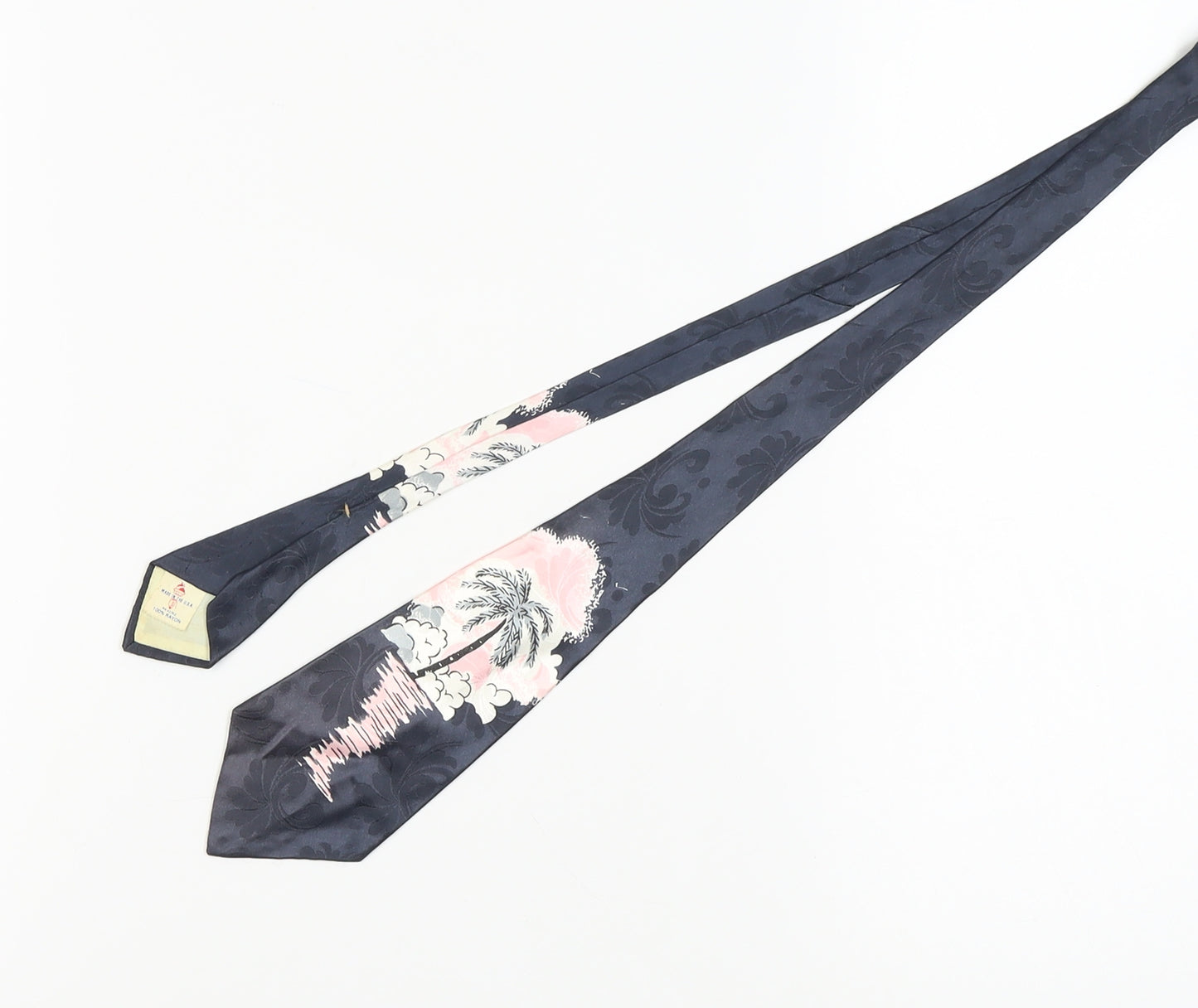 Saint Pierre Men's Floral Tie, Black Multicoloured