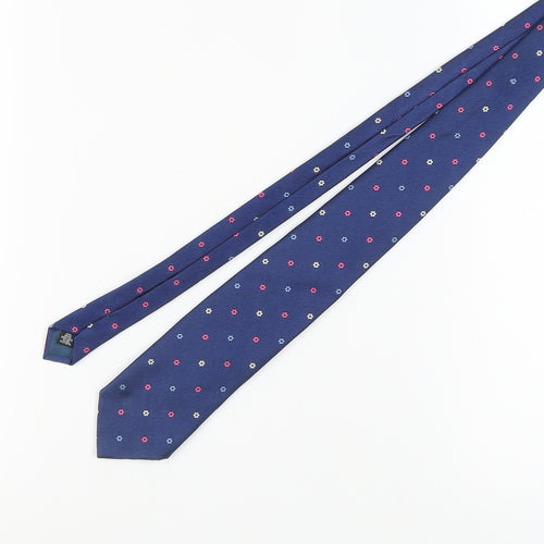 Joseph Turner Men's Blue Floral Silk Tie One Size