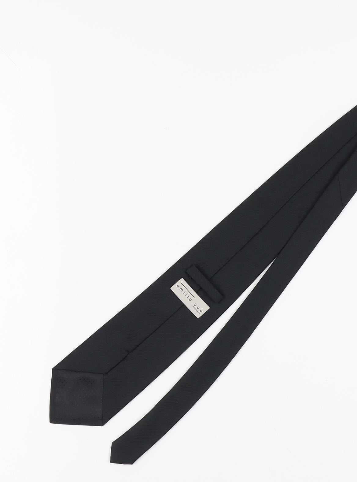 Emilio Due Men's Black Polyester Tie