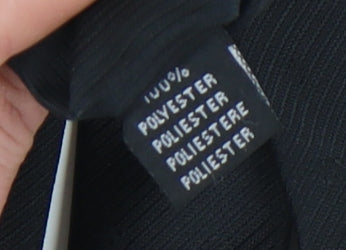 Emilio Due Men's Black Polyester Tie