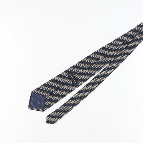 Jaeger Men's Blue Geometric Designer Silk Tie