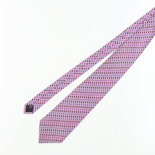 Pierre Cardin Men's Purple Geometric Silk Tie