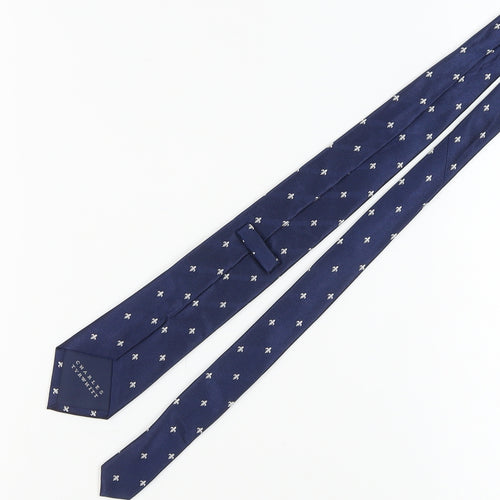 Charles Tyrwhitt Men's Blue Silk Designer Tie