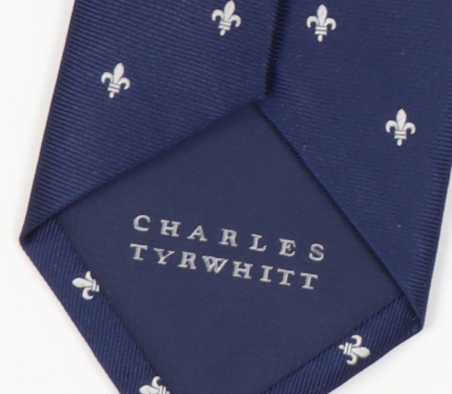 Charles Tyrwhitt Men's Blue Silk Designer Tie