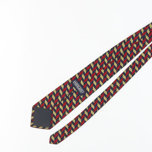 Lands' End Men's Red Geometric Silk Tie