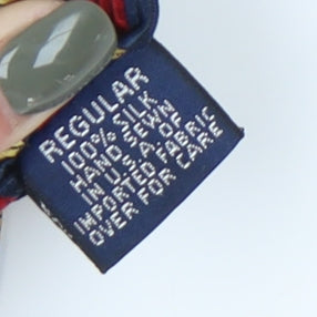 Lands' End Men's Red Geometric Silk Tie