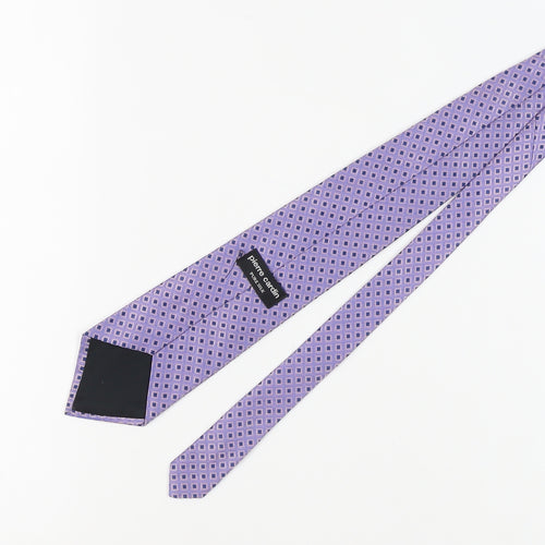 Pierre Cardin Men's Purple Geometric Silk Tie