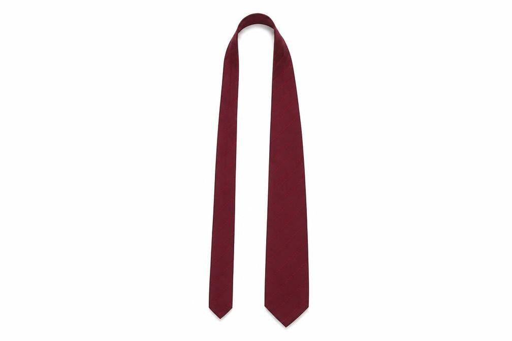 Front view of Michaelis Men's Red Silk Tie