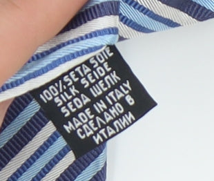 Hugo Boss Men's Blue Striped Silk Tie