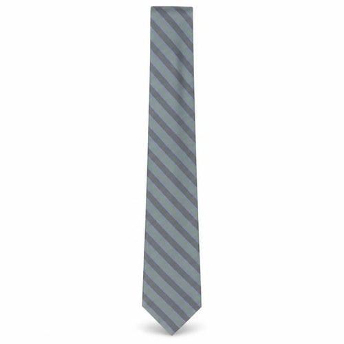 Calvin Klein Men's Grey Striped Silk Tie