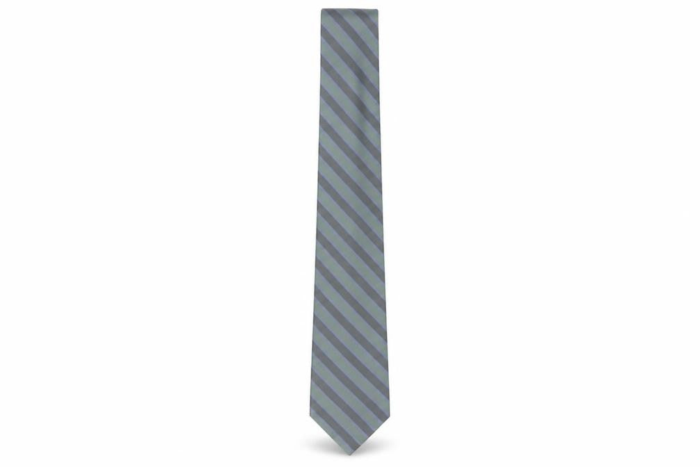 Calvin Klein Men's Grey Striped Silk Tie