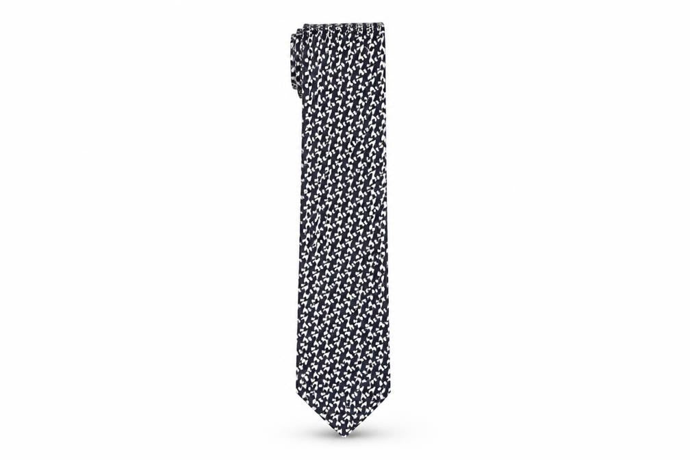 Front view of Marks & Spencer Men's Navy Silk Slim Tie