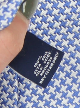 Charles Tyrwhitt Blue Houndstooth Silk Men's Tie