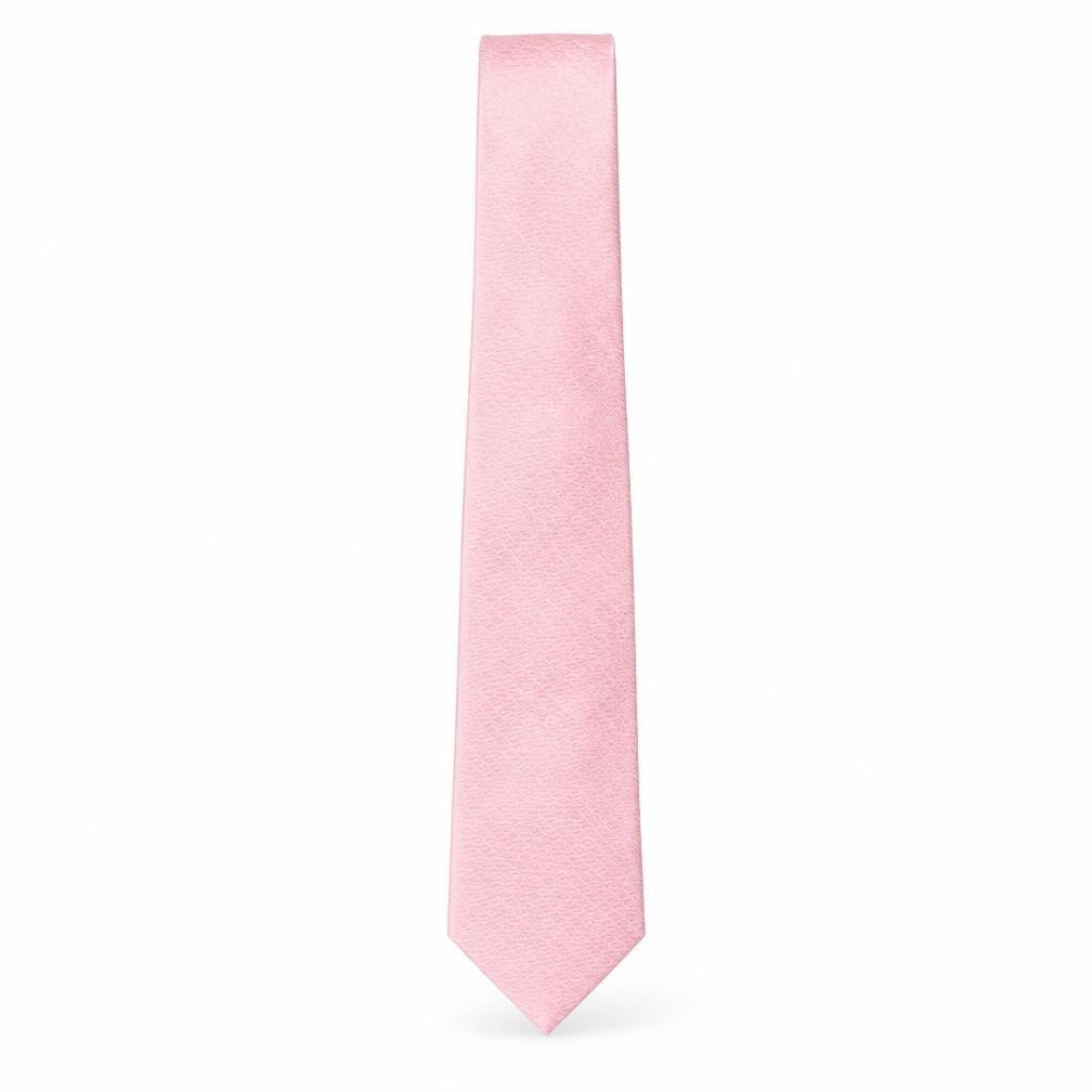 Front view of Savile Row Men's Pink Silk Tie, New With Tags