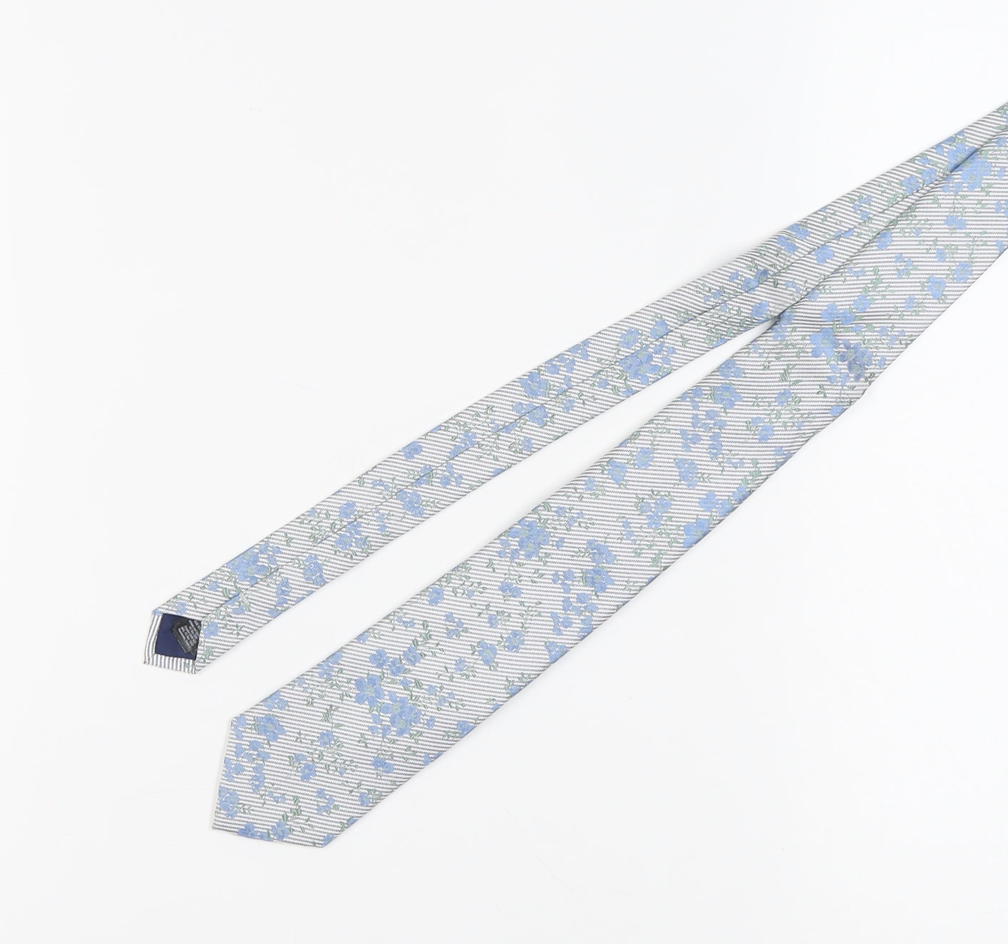 Marks and Spencer Men’s Blue Silk Floral Tie