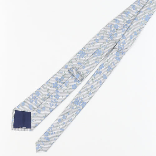 Marks and Spencer Men’s Blue Silk Floral Tie