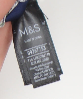 Marks and Spencer Men’s Blue Silk Floral Tie