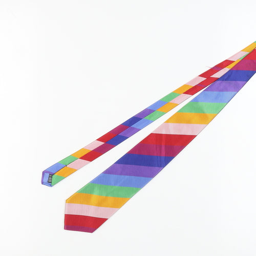 Marks and Spencer Mens Multicoloured Silk Slim Tie