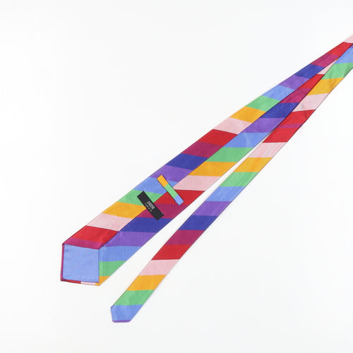 Marks and Spencer Mens Multicoloured Silk Slim Tie