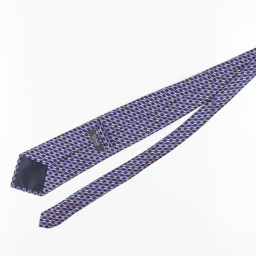 Tie Rack Men's Blue Red Geometric Silk Tie