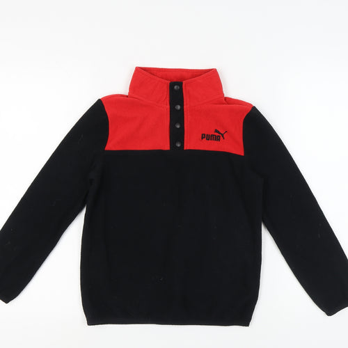 Puma Boys Black & Red Fleece Sweatshirt M - Sports Style