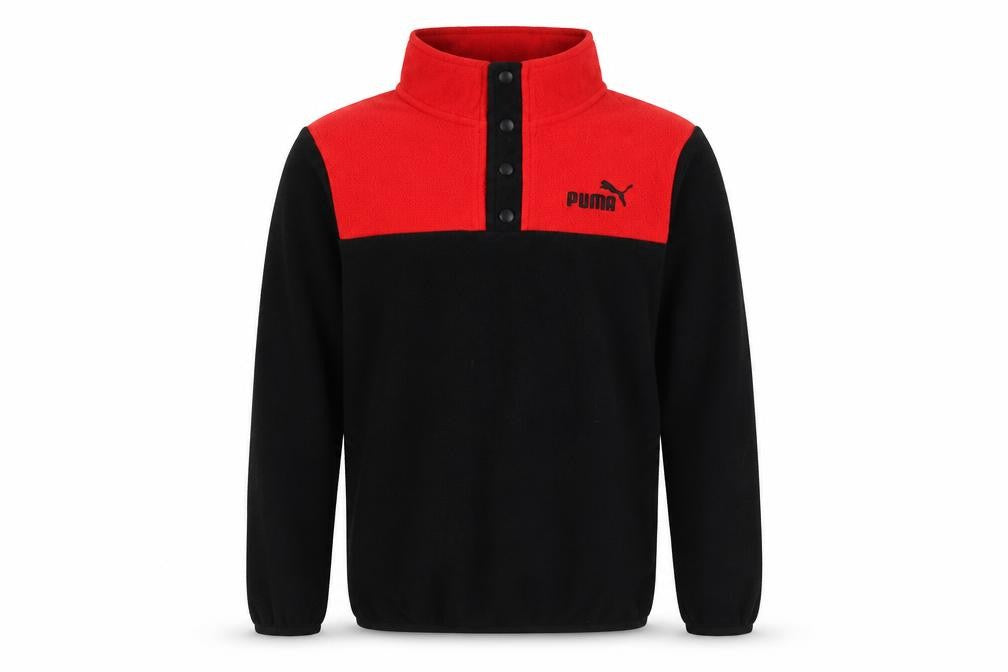 Puma Boys Black & Red Fleece Sweatshirt M - Sports Style
