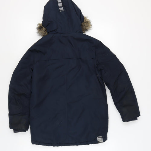 Next Boys Black Polyester Hooded Parka 9 Years