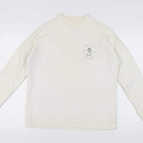 Jack Wills Women's White Pullover Sweatshirt Size 12
