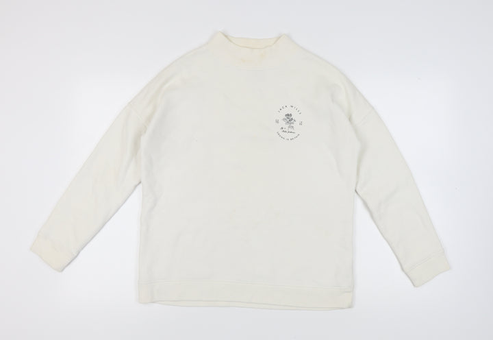 Jack Wills Women's White Pullover Sweatshirt Size 12