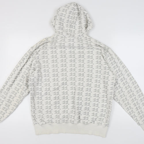Cedarwood State Men's White Geometric L Pullover Hoodie