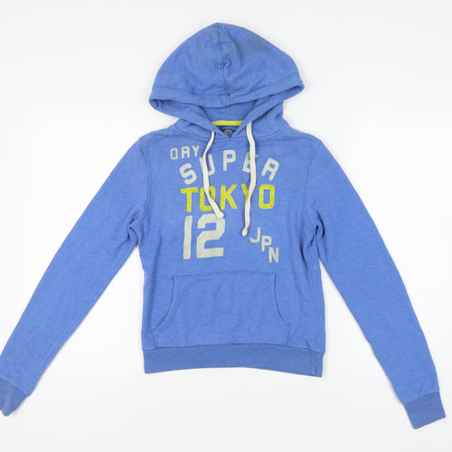 Superdry Women's Blue Pullover Hoodie M Lightweight