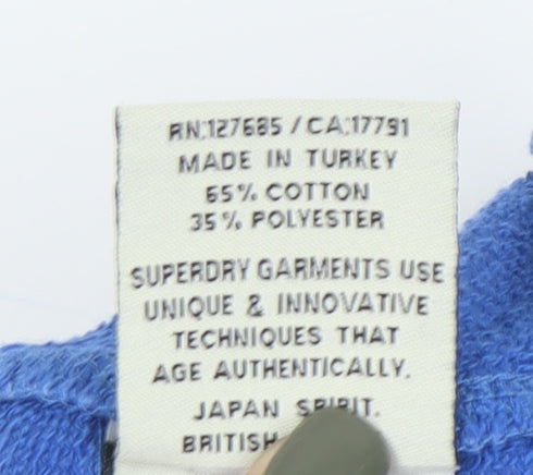 Superdry Women's Blue Pullover Hoodie M Lightweight
