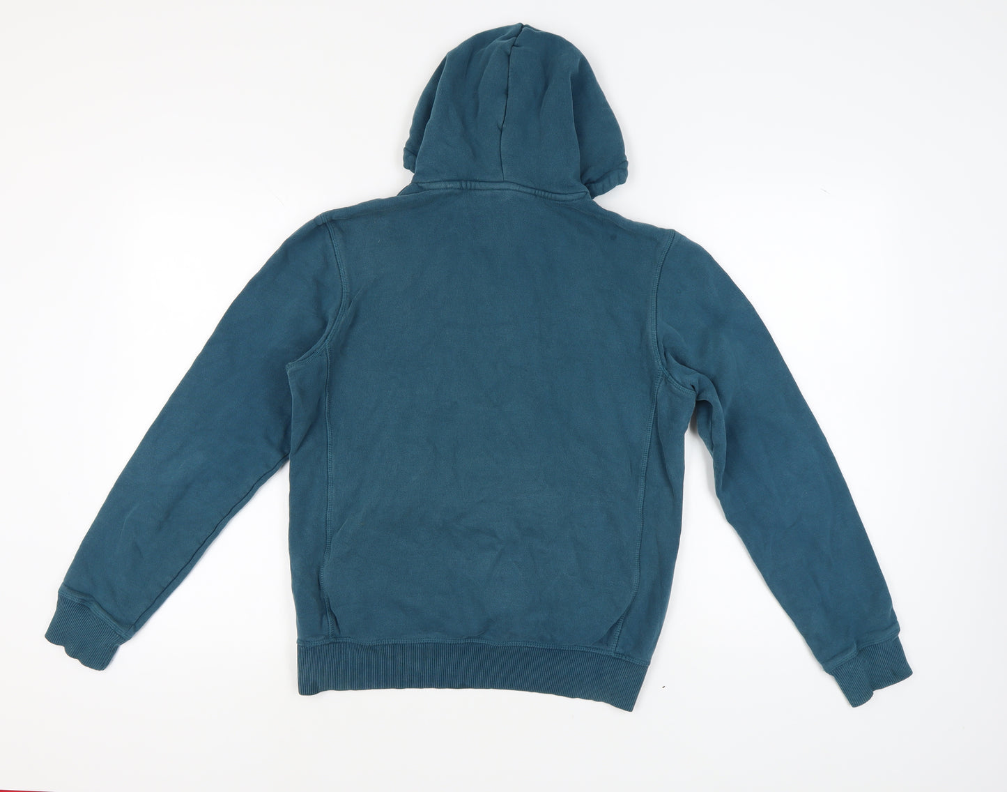 Next Men's Blue Pullover Hoodie, Size S, Hooded, Logo Accent