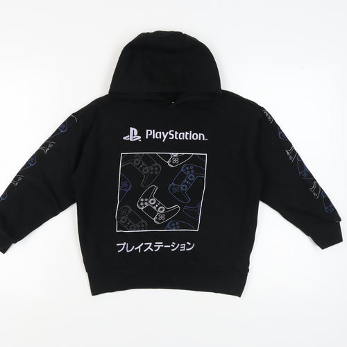 PlayStation Boys Black Hoodie 8-9 Years Cotton Gaming