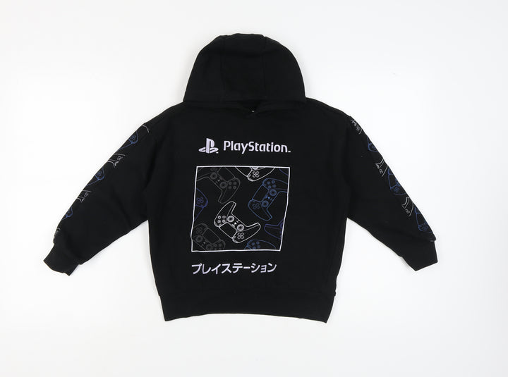 PlayStation Boys Black Hoodie 8-9 Years Cotton Gaming