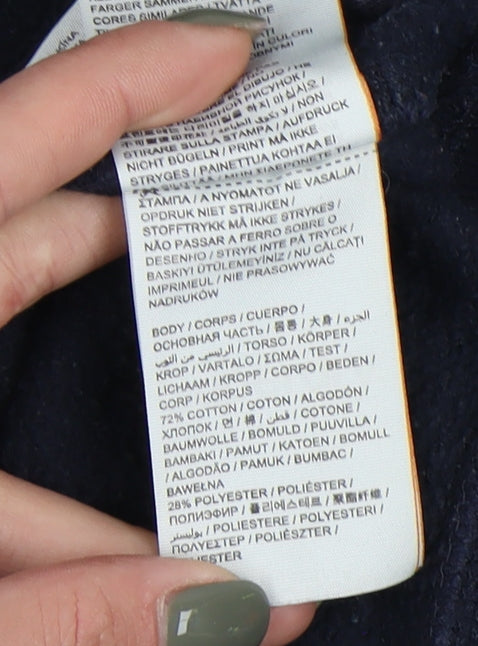 Superdry Men's Blue Pullover Hoodie - M Size, Athletic Style