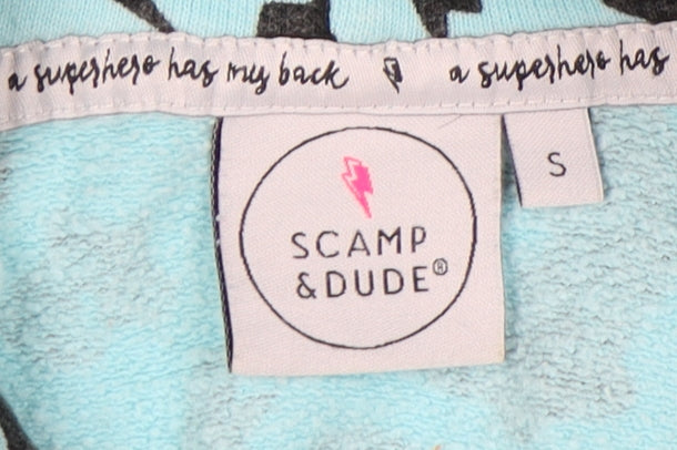 Scamp & Dude Women's Blue Animal Print Hoodie Size S
