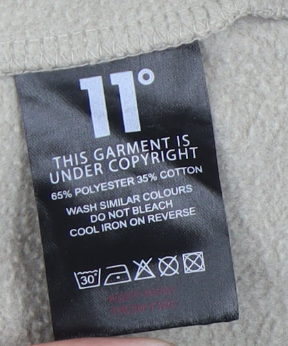 11 Degrees Men's Beige Graphic Sweatshirt Medium