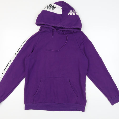 Somethnew Men's Purple Pullover Hoodie M