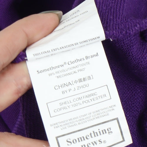 Somethnew Men's Purple Pullover Hoodie M