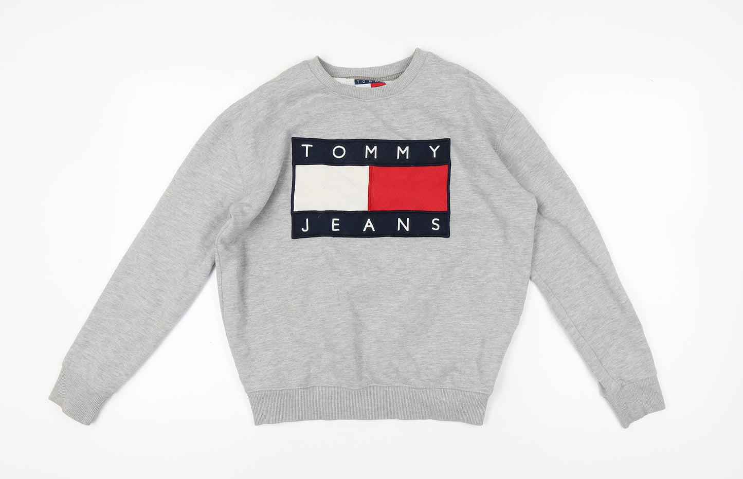 Tommy Jeans Men's Grey XS Logo Crew Sweatshirt