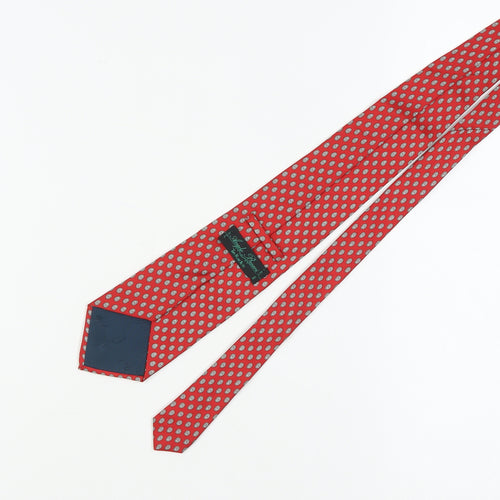 Angelo Bosani Men's Red Silk Floral Tie, One Size