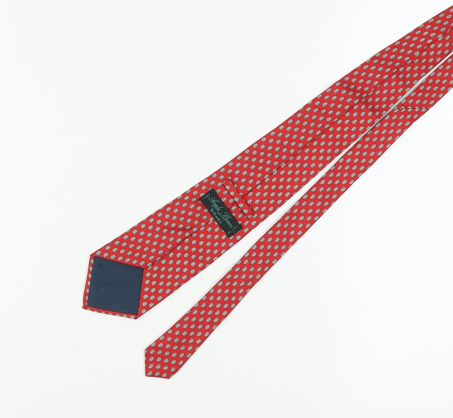 Angelo Bosani Men's Red Silk Floral Tie, One Size