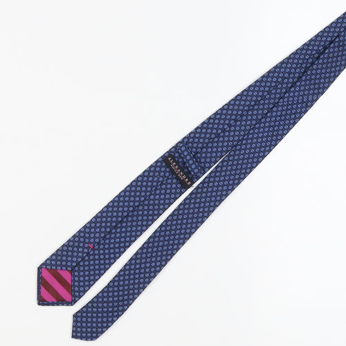 Alexandre Savile Row Men's Blue Silk Designer Tie